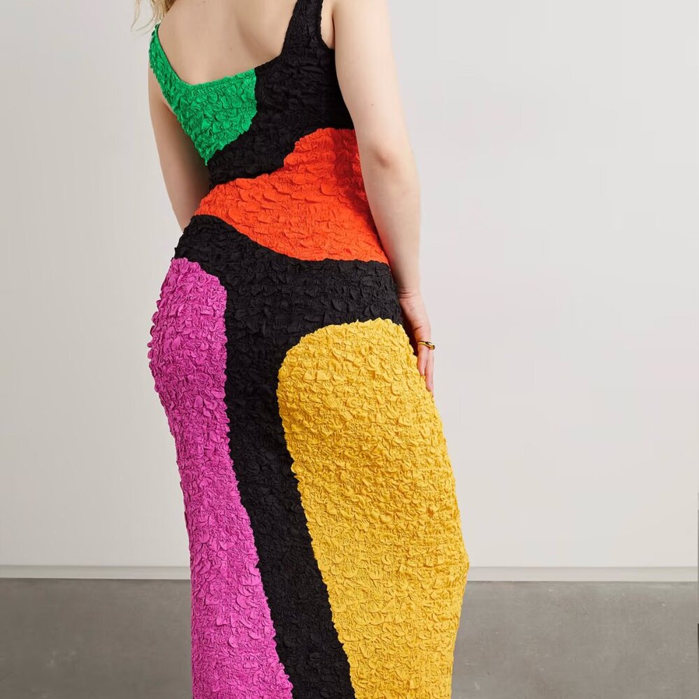 Mara Hoffman Ramona Dress Colorblock Tencel Modal Size M - Picture 3 of 7